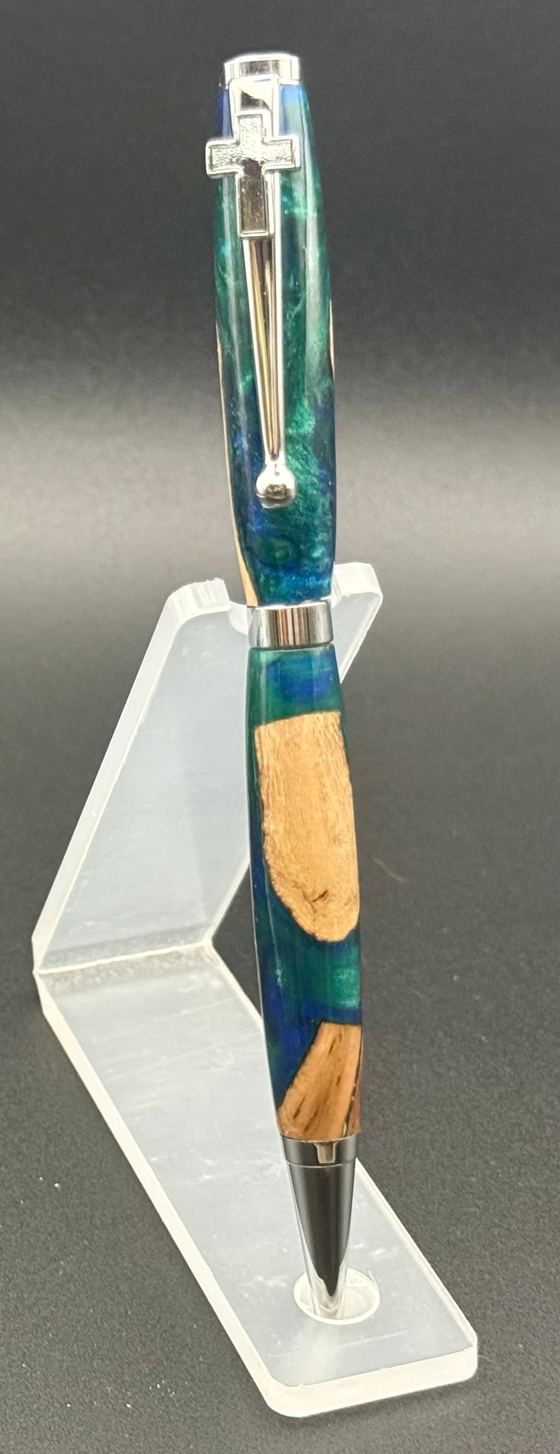 Epoxy Wood Blend Slim Line Pen